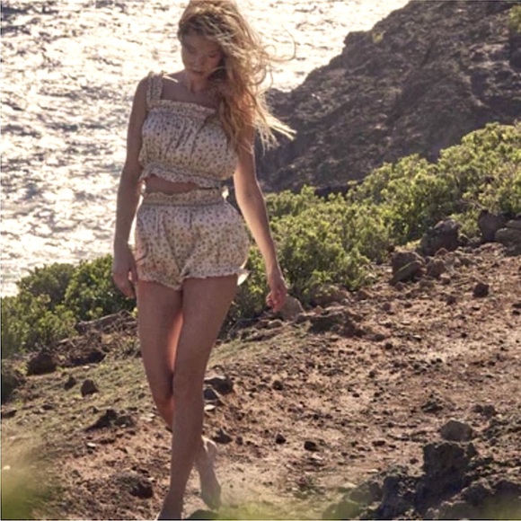 ✨🪷🍧DÔEN ‘Elle & Dew’ Silk Cottage Breeze Floral Embroidered Loungewear Set XS✨ - Picture 3 of 17